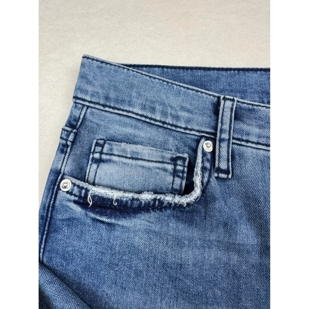 Free People OB754010R Distressed Skinny‎ Jeans 27R Blue Ripped Knees NWT